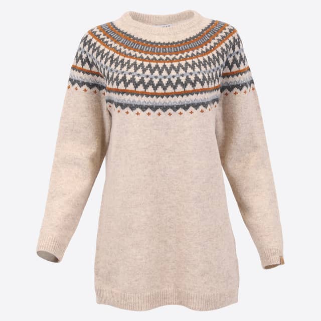 Dyngjufjöll long wool Nordic sweater 